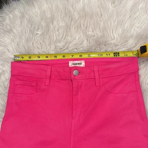 NWOT L’AGENCE Ruth Coated Hot Pink Jeans Size 29 - Picture 8 of 12